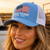 America Flag 250 Years Anniversary 1776-2026 Embroidered Trucker Hat CH07 911912