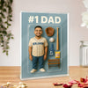 Custom Photo 3D Effect Baseball #1 Dad Acrylic Block Plaque, Unique Keepsake HO82 893908