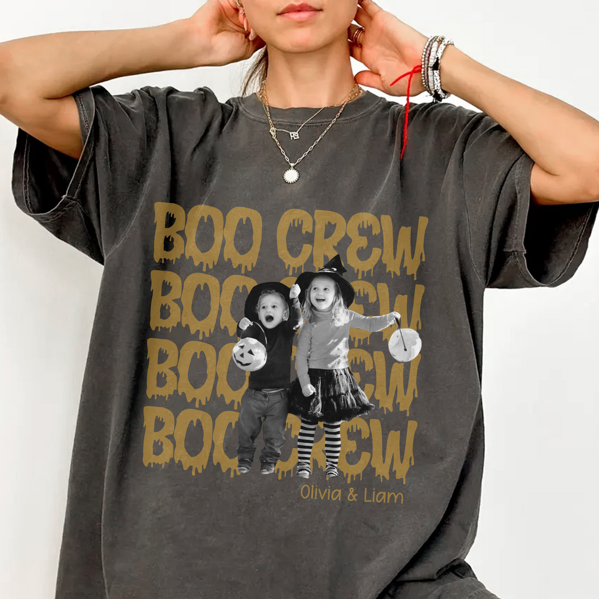 Custom Photo Boo Crew Halloween Comfort Shirt - Personalized Halloween Gift For Family & Friends TH10 170377