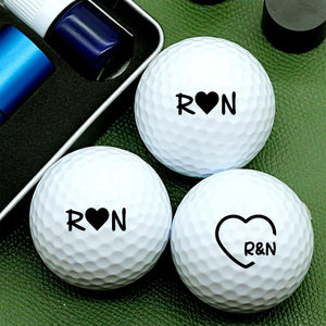 Personalized Name Golf Ball Stamp Box Gift For Couple CH07 910028