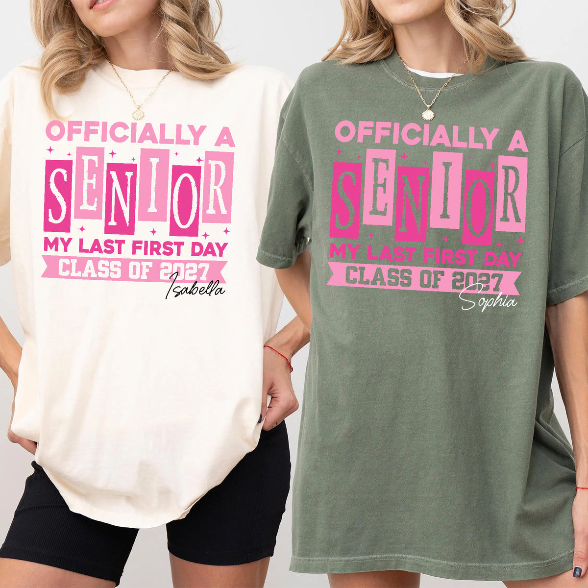 Personalised Name Officially A Senior - My Last First Day Comfort Shirt HA75 922060