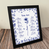 God Says You Are Christian Gift Toile De Jouy Birth Flower - Personalized Picture Frame TH10 894795