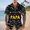 Personalized Papa Kids Name Word Art Hawaii Shirt - Gift For Dad, Father's Day HO82 902482