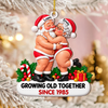 Personalized Growing Old Together Couple Wood Ornament, Christmas Keepsake HA75 919510