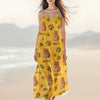 Custom Cute Pet Photo Paw Women's V-neck Cami Maxi Dress LM32 893315