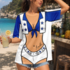 Custom Name Cowboy Texas Cheerleader Uniform 3D Shirt - Game Day Gift HA75 921844