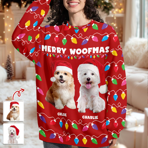 Custom Photo Merry Woofmas Christmas Ugly Sweater HA75 892968