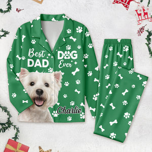 Custom Photo Best Dog Dad Mom Ever Pajamas For Pet Lovers CH07 899118