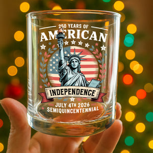 250 Year Of American Independence Patriotic Whiskey Glass LM32 895297