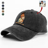 Caricature Your Photo - Custom Vintage Washed Denim Baseball Cap TH10 894505