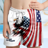 Custom Name America Pride 250 Years Anniversary 1776–2026 Eagle Kid Beach Short TH10 169403