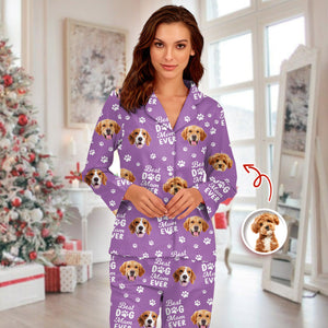 Custom Photo Best Dog Dad Dog Mom Paw Paw - Personalized Pajamas Gift For Pet Lovers HO82 894378