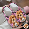 Custom Cute Pet Photo Leopard Slipper Gift For Dog Lovers CH07 896342