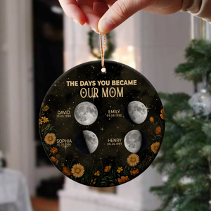 Personalized Birth Month The Day You Become Mom Ceramic Ornament LM32 895387