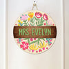 Custom Teacher Name With Floral Layer Doorsign, Back To School Gift HO82 894302