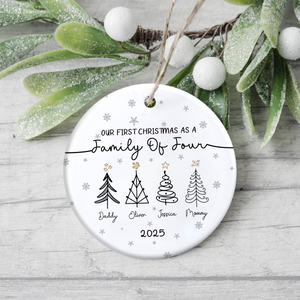First Christmas As Family Ceramic Ornament Personalized Gift HO82 894594