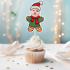 Custom Photo Cute Gingerbread Cupcake Topper Christmas Gift For Family CH07 896358