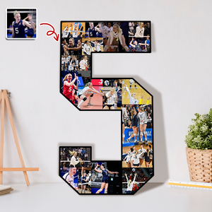 The Photo Collage And Wood Frame For Seniors And Birthdays For Volleyball Lover TH10 896519