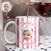 Custom Baby Face Striped Print Full Mug - Gift for Dad, Mom HA75 921732