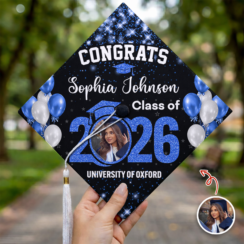 Custom Photo Class Of 2026 Personalized Graduation Cap Topper HA75 920822
