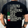 Personalized Legend Husband Dad Grandpa Back Shirt With American And Mexico Flag TH10 894317