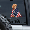 Custom Photo My Dog, Cat Loves USA 250 Patriotic Car Window Decal Sticker HA75 920222