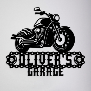 Personalized Motorcycle Garage Metal Sign CH07 896256