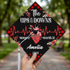 Personalized The Up & Down Were Worth It Nurse Graduation Cap Topper LM32 899275