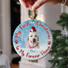 Custom Dog Photo My First Christmas In My Forever Home Christmas Ceramic Ornament CH07 896586