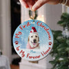 Custom Dog Photo My First Christmas In My Forever Home Christmas Ceramic Ornament CH07 896586