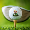 Custom Cute Cartoon Pet Character Photo With Name Golf Ball TH10 169781