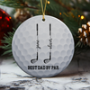 Custom Name Best Grandpa By Par Ceramic Ornament, Personalized Golf Gift For Grandpa HO82 903624
