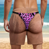 Funny Leopard Swim Trunks - Personalized Summer Vacation Beach Short CH07 180146