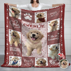 Custom Puppy Photo & Name Full Color With Pawprints - Personalized Blanket LM32 897193