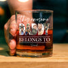Custom Photo This Awesome Dad Belongs To Whiskey Glass For Father's Day LM32 893649