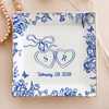 Personalized Toile De Jouy Locked Ring Dish Gift for Bride, Engagement Gift, Anniversary LM32 899251