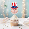 Custom Photo Born In America's 250th Years - First 4th Of July Personalized Cupcake Toppers HA75 921674