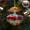 Vintage Route 66 - Personalized Car Photo Ceramic Ornament HA75 897256