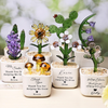 Personalized Thank You for Helping Me Grow Tulip Glass Flower Pot - Teacher Appreciation, Succulent Cactus Figurine, Valentine's Day HO82 901432