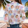 Custom Face Photo Fourth Of July Fireworks Blouse Shirt LM32 669263