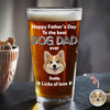 Custom Photo Happy Father's Day To The Best Dog Dad Ever Beer Glass HA75 921392