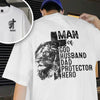 Personalized Christian Lion Cross Man Of God Husband Dad Protector Hero Men Back & Front Shirt TH10 169649