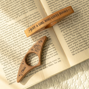 Just A Girl Who Love Books Personalized Engraved Book Page Holder CH07 899512