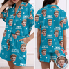Custom Photo I Love My Wife/Husband Valentine's Gift Short Pajamas For Couple CH07 895422