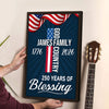 American Patriotic Canvas, 250 Years of Blessing God 1776 2026 Canvas Poster HO82 901440