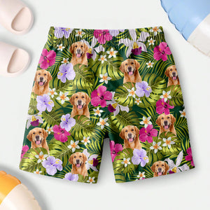 Custom Dog Photo Tropical Style Beach Short For Kid TH10 894105