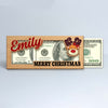 Personalized Reindeer Santa Bill Holder, A Few Bucks for Xmas Wood Money Holder CH07 180748