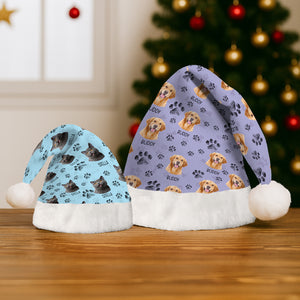 Custom Photo Dog Cat Paw For Dog Cat Lovers Santa Hat LM32 895347