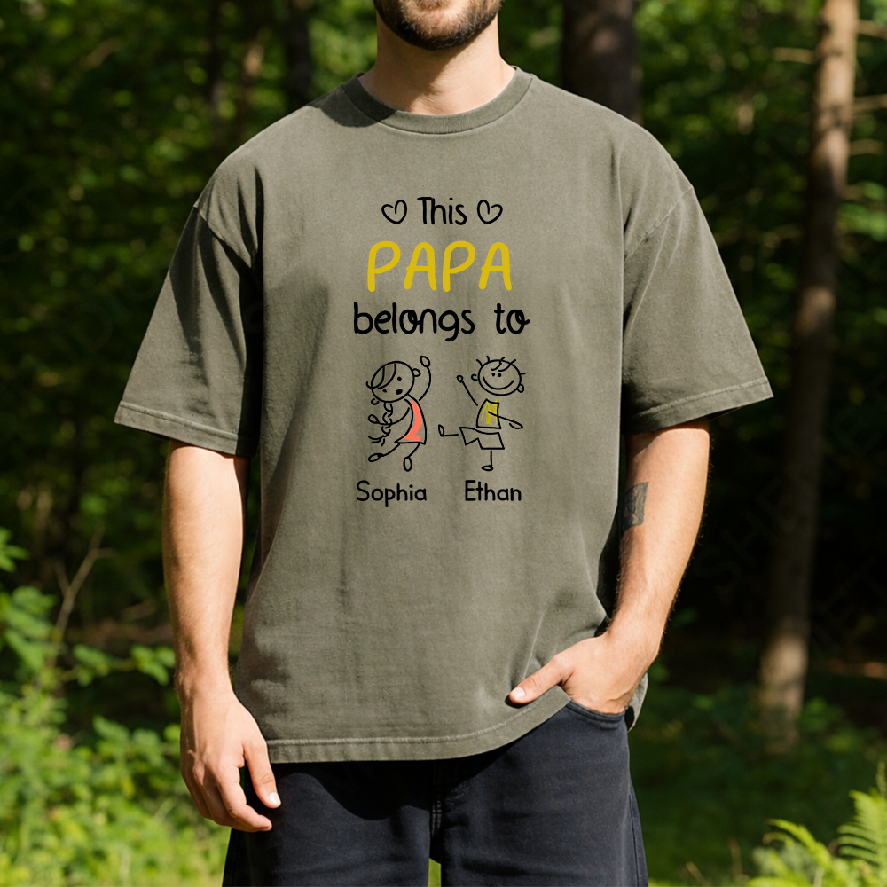 Personalized This Papa Belongs To Us Comfort Shirt Father’s Day Gift HA75 921440
