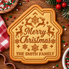 Custom Family Name Merry Christmas Shaped Cookie Stamp HA75 919620